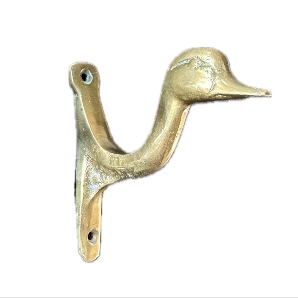 Vintage Heavy Brass Duck Wall Hooks - Picture 2 of 7